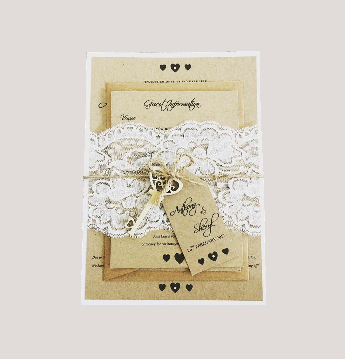 Vintage Lace invitation