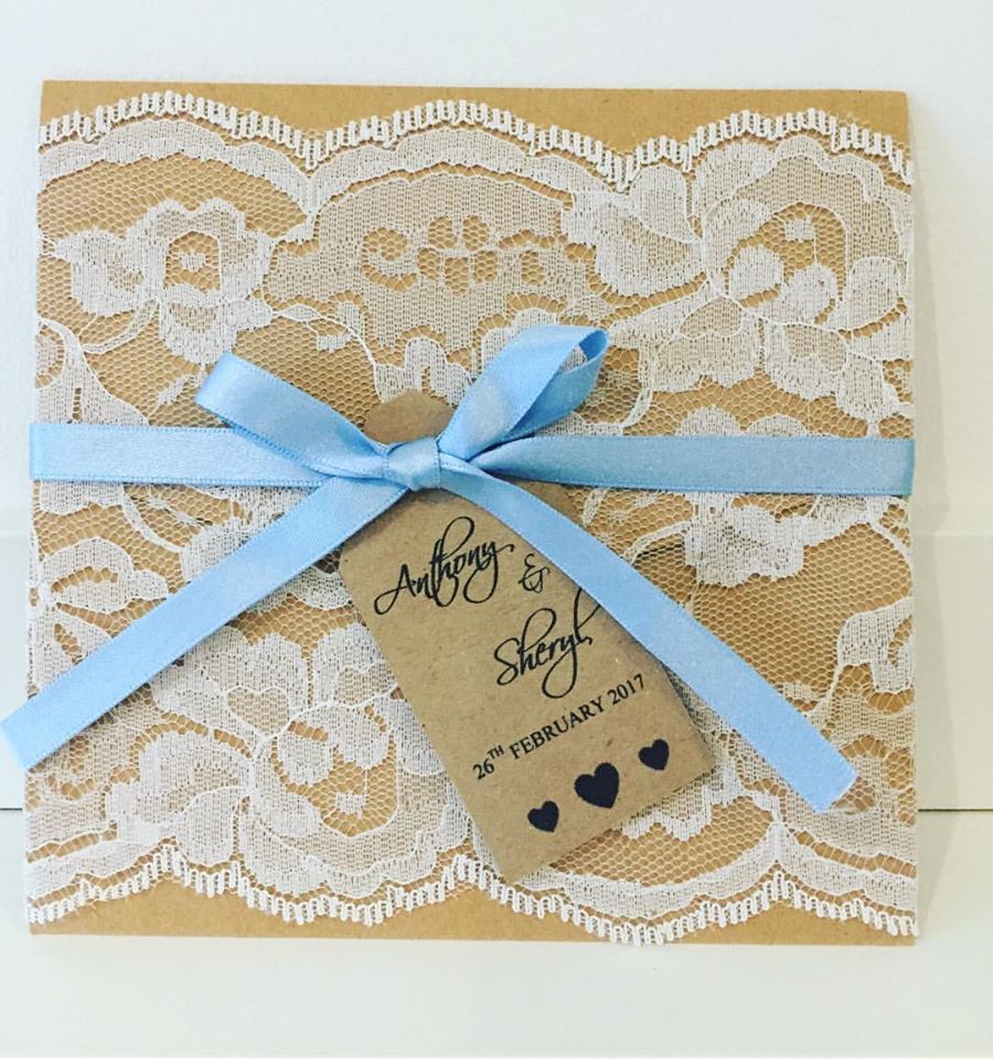 Finished wedding invitations